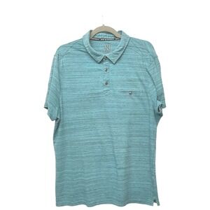 Rock & Republic Mens Short Sleeve‎ Polo Shirt Size XL Blue Heathered Collared